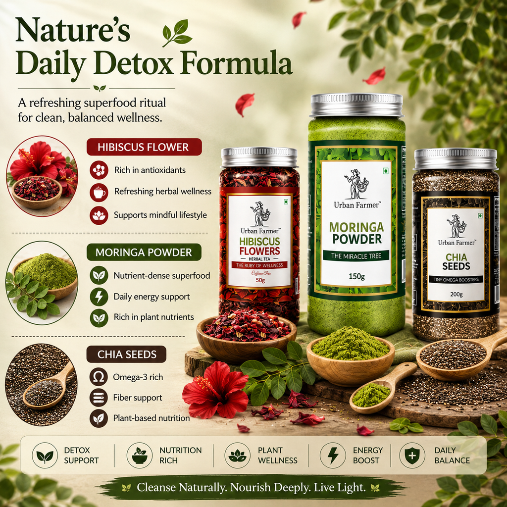Detox & Cleanse Ritual | Hibiscus, Moringa & Chia Wellness Bundle