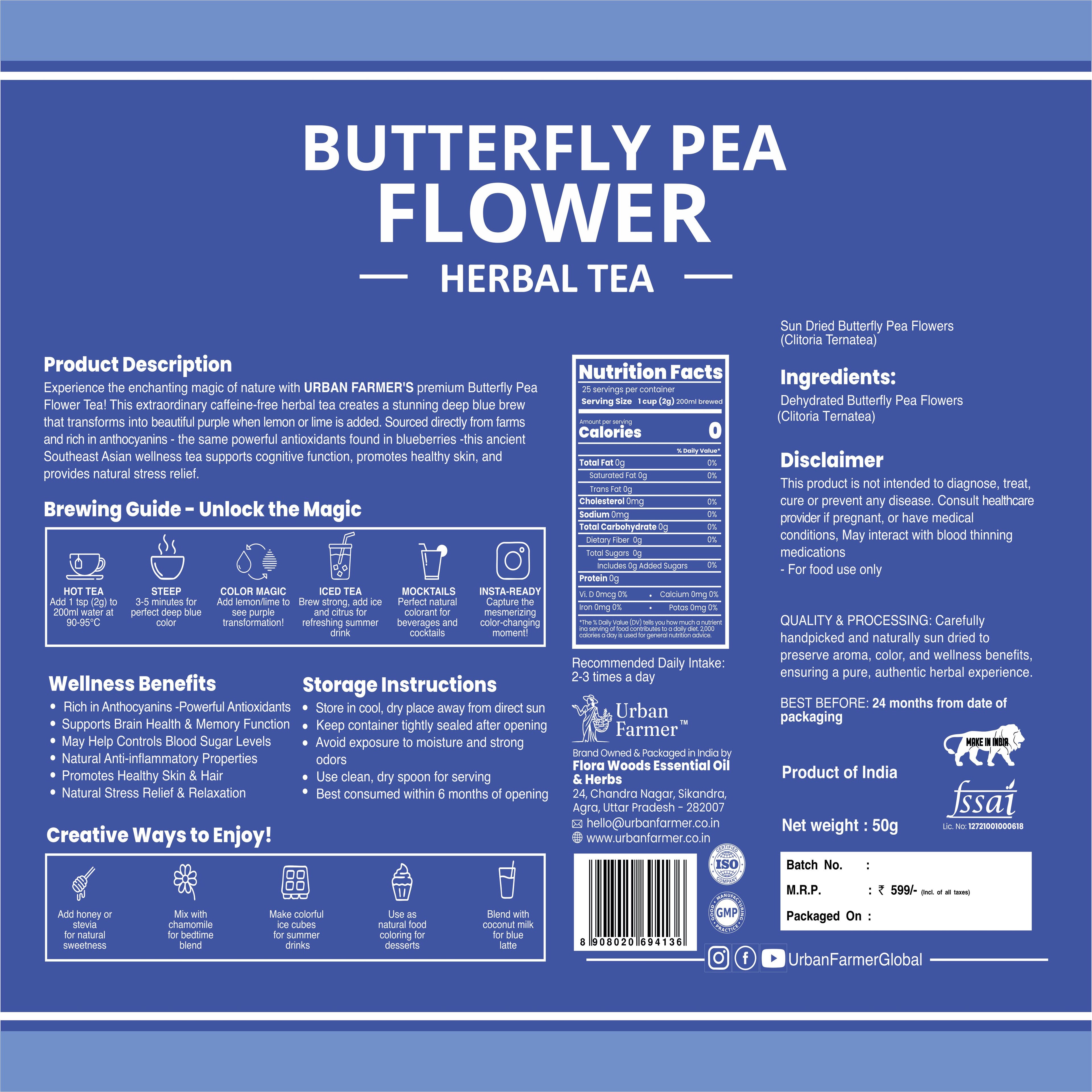 Butterfly Pea Flower Herbal Tea