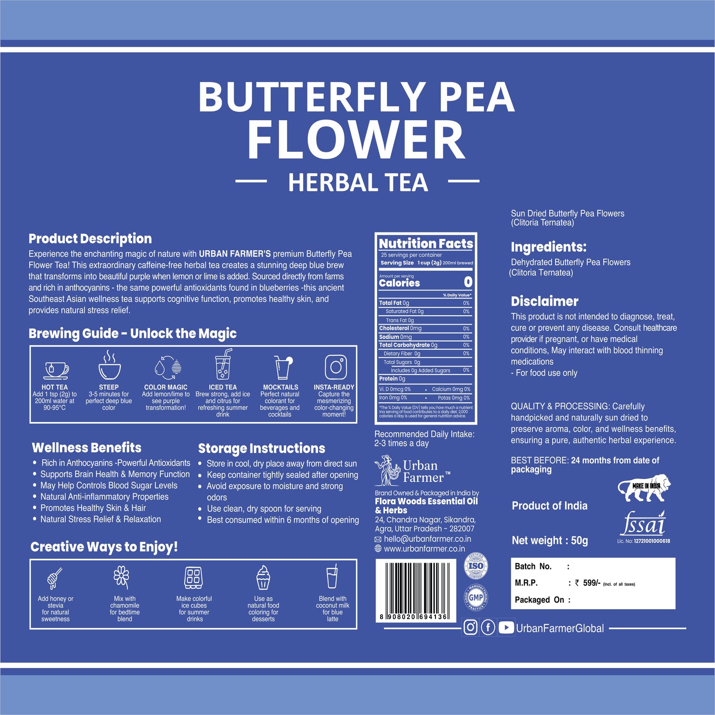 Butterfly Pea Flower Herbal Tea